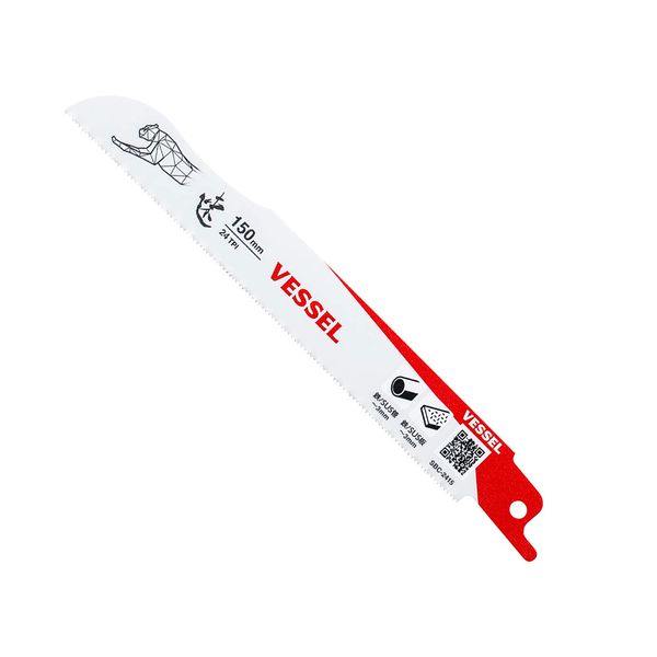 VESSEL SBC-2415-1 Saver Saw Blade Cheetah Metal For Ironwork, 24 Mounts, Blade Thickness: 0.04 inches (0.9 mm), Total Length: 5.9 inches (150 mm)