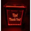 Personalized Tip Box Raffle Fund Raiser Donation Jar Engraved Light Changing LED