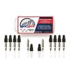RocRide Presta Valve Cores with Removal Tool and Plastic Caps (10-Pack) Silver