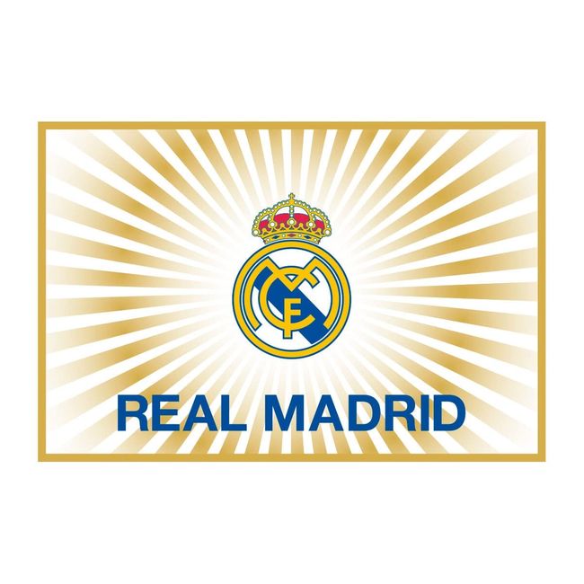 Große Flagge mit Wappen von Real Madrid C.F. 150 x 100 cm