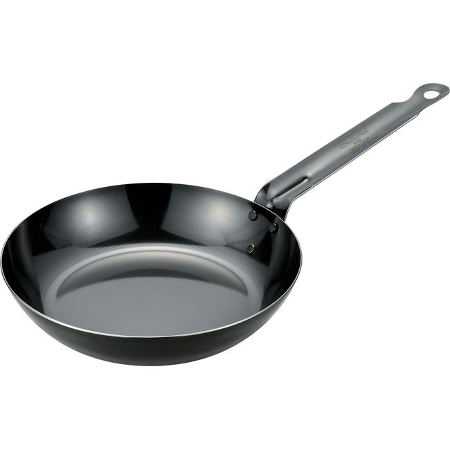 Yokoyama EJTP-300 Iron Frying Pan, 7.9 inches (20 cm), Professional Style, Induction Compatible, Outdoor Use, Made in Japan