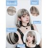 M Grande DY33C Premium Line Wig, (Created by Top Stylist), 6-Piece Set, Inner Color Line, Women's Wig, Bob, Long, Face Shrinking, (Beige Mix, Bob)