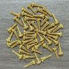 50 PCS M2.5 x 10mm Slotted Round Head Brass Self Tapping Screws