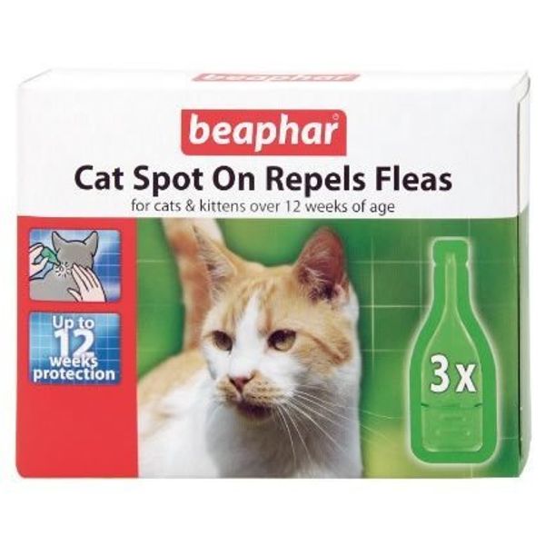 (4 Pack) Beaphar - Beaphar Cat Spot on 12wk Repels Fleats