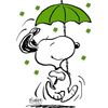 CafePress Snoopy Raining Clovers 11 oz (325 ml) Ceramic Coffee Mug