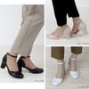 Liberty Doll 1172 Women's Round Toe Strap Separate Pumps, White, PU