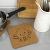 'Baby Octopus' Square Cork Trivet/Pot Stand (TR00027480)
