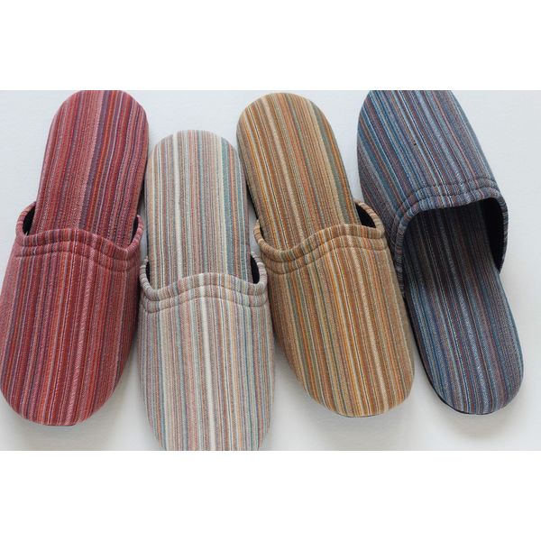 Shijira Stripe Soft Slippers DP M (~24.5 cm) Brown