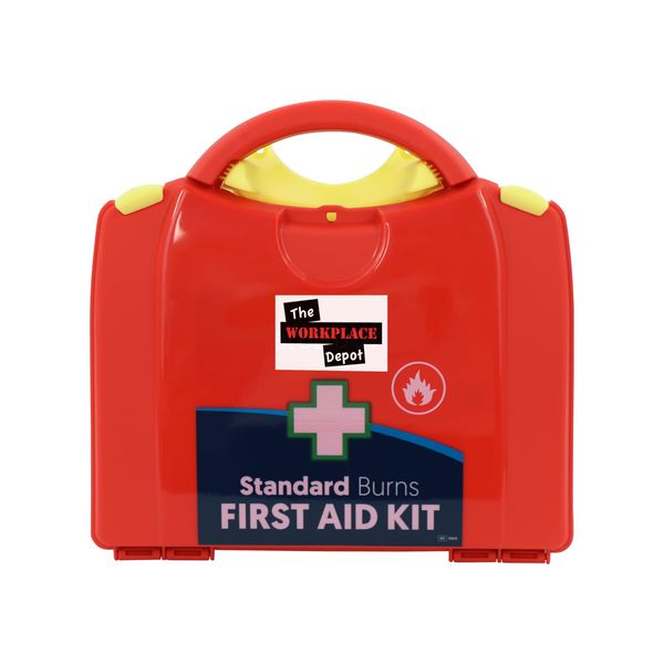 Burns First Aid Kit, Standard Emergency Burns Response Kit in Red Carry Case