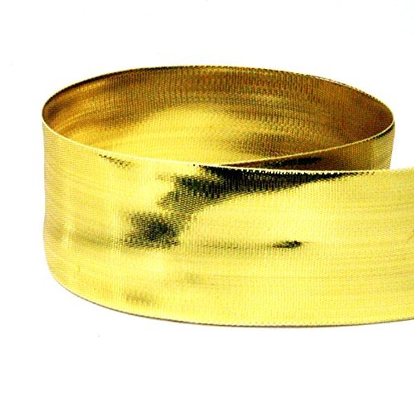 USA Made 5/8" Gold Lamé Metallic Grosgrain Ribbon - 100 Yards (Multiple Widths & Yardages Available)