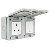 Mercury | Weatherproof Mains OUtdoor Single Switch and Socket
