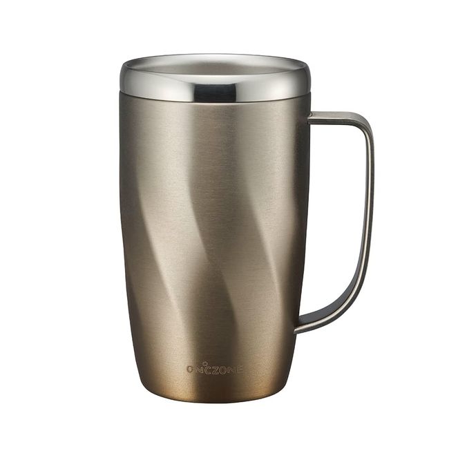 Doshisha ON℃ZONE Below Freezing Jug, 15.9 fl oz (450 ml), For Cold Insulation, Vacuum+Cooling, 3-Layer Structure, Gold