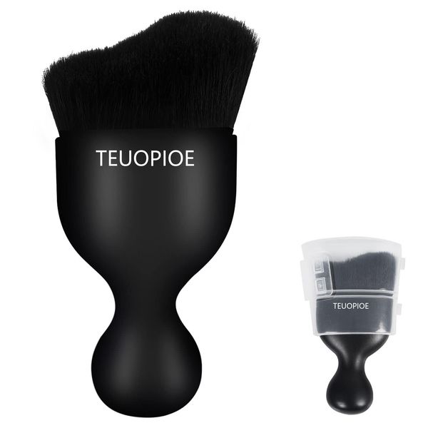 TEUOPIOE Auto Interior Dust Brush, Car Detailing Brush, Soft Bristles Detailing Brush Dusting Tool for Automotive Dashboard, Air Conditioner Vents, Leather, Computer,Scratch Free (Black)