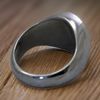 MENS Oval Black Onyx Ring - 925 Sterling Silver - Size T