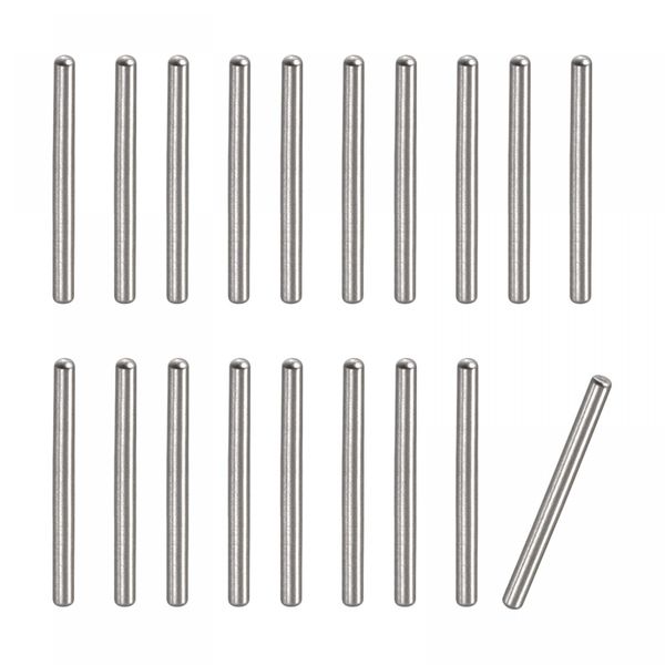 uxcell Dowel Pins 304 Stainless Steel Round Head Flat Beveled End Dowel Pins Wood Bunk Bed Shelf Peg Support Shelf Fixing Element 1.2x10mm Pack of 20