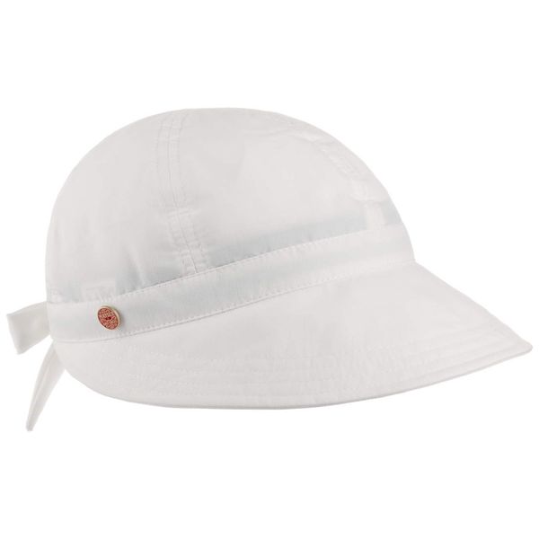 Mayser Priscilla Visor Cap Damen - Made in The EU Blendschutz Sportvisor Damencap mit Schirm Frühling-Sommer - S (55-56 cm) weiß