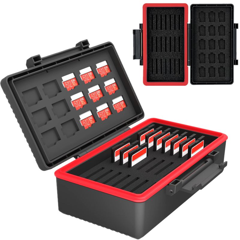 Boîtier De Rangement Pour Cartes Mémoire - 54 Emplacements (36 Micro SD + 18 SD), JJC