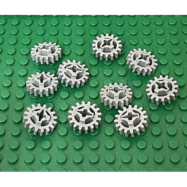 Lego 10 Light bluish gray Technic Gear 16 Tooth Second Version Reinforced 2x2x1