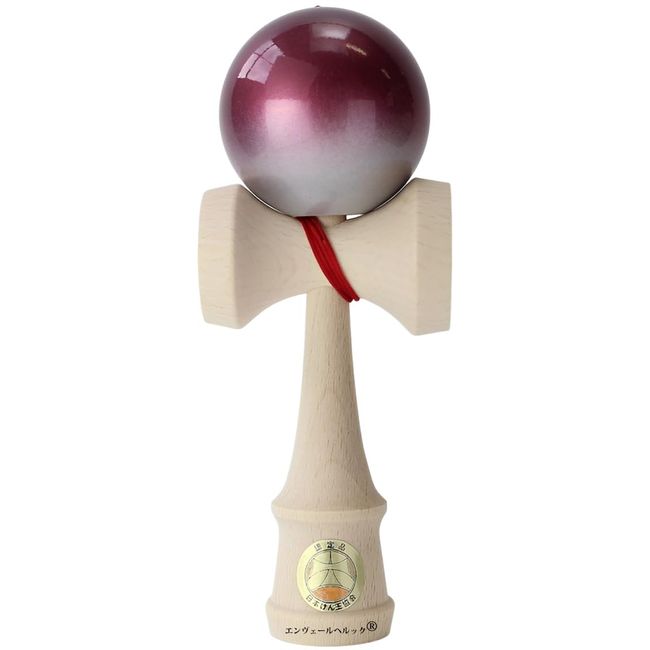 Kendama Made by Kendama Artisans, Made in Japan, Premium Red & Silver, Competition Kendama, Ozora, Japan Kendama Association Certified, Strong Paint for Long Time, 2 Tone Paint for Easy Rotation,