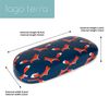 LAGO TERRA Fox Print Hard Shell Glasses Case - Navy Fox