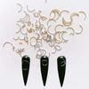 500pcs Mixed Nail Art Curved Metal Decoration stud10009