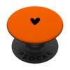 Black Orange Minimalist Heart PopSockets with Interchangeable PopGrip