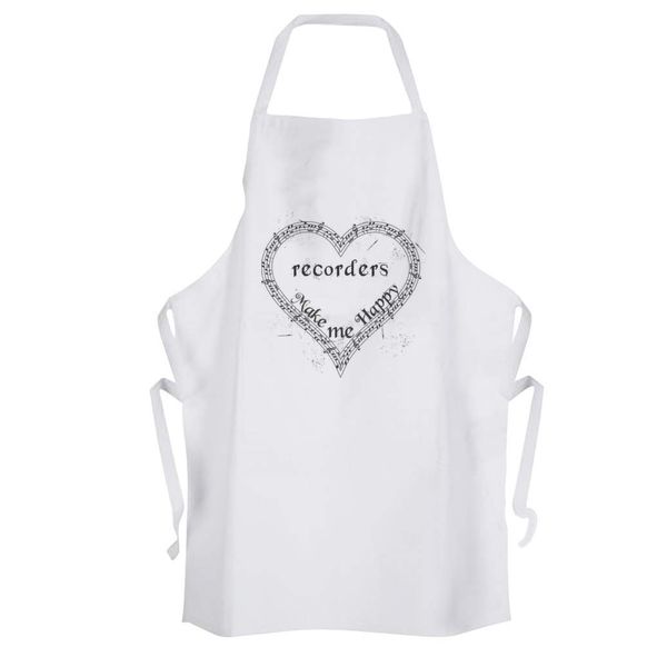 This Way Up Recorders Make Me Happy Apron [White One Size]