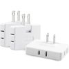 3 Pack Ac Flat Wall Outlet Extender Flat Plug Adapter Outlet, Fold-able 3 Way Wa