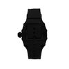 TIME100 Automatic Mechanical Watches for Men Skeleton Square Big Face Wristwatch Adjustable Silicone Strap