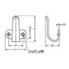 Lamp 10145 2H Hook 2H-50S Satin