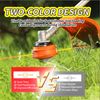 4 Pack String Trimmer Line Compatible with Ego String Trimmer 0.095" 56FT Weed Eater String Pre-Cut Dual Color Fast-Positioning Triangular Twisted Trimmer Line Universal Fit Weed Wacker String