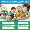 Brain Booster, Focus Gummies, Omega DHA Supplements Memory Support For Kids 60