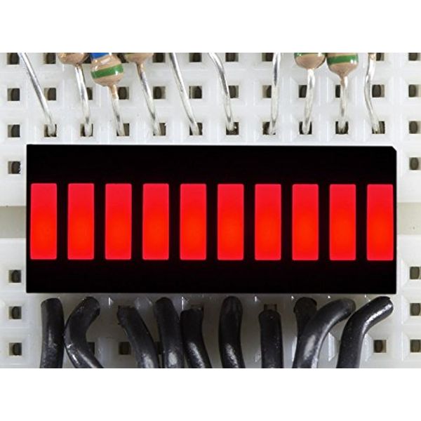 Adafruit 10 Segment Light Bar Graph LED Display - Red [ADA1921]