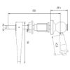 Traditional Ceramic Toilet Handle Flush Cistern Lever