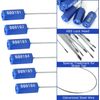 Numbered Security Cable Seals Tamper Proof Steel Wire Cable Tags Pull-Tite Trailer Seals Cable Seals-Strap (Blue, 10pcs)