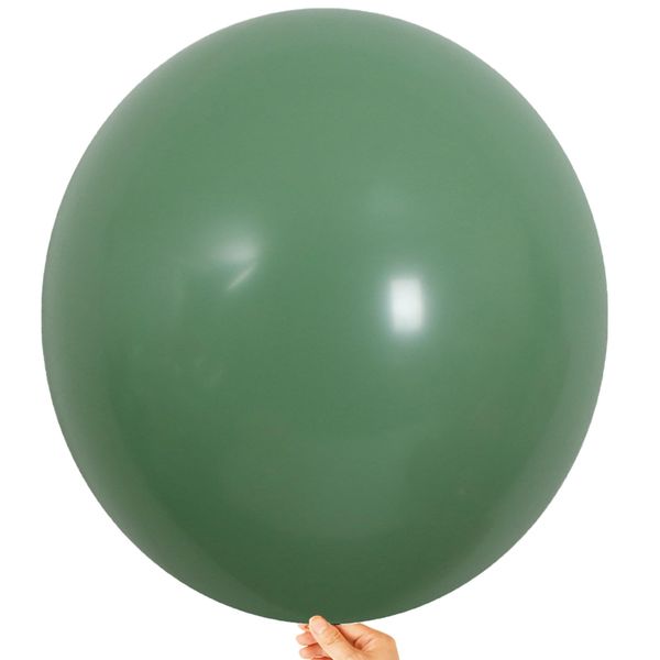 KALOR 18 Inch Bean Green Balloons, 10 Pcs Matte Latex Balloons Big Round Balloons for Wedding, Baby Shower, Birthday Party and Event Decoration