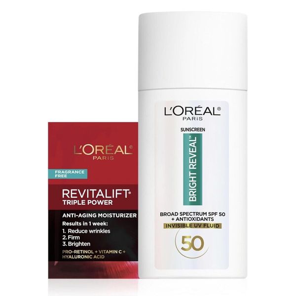 L'Oreal Paris Bright Reveal SPF 50 Daily UV Lotion 1.7oz EXP6/25 + Free Sample!