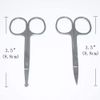 2Pcs Nose Hair Scissors Set, for Nose Scissors Beard Moustache Eyelash Eyebrow Trimmer