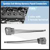 Hihaha 4pcs Ignition Coil Connectors Plug Wiring Harness Pigtail 3 Wire Durable Material