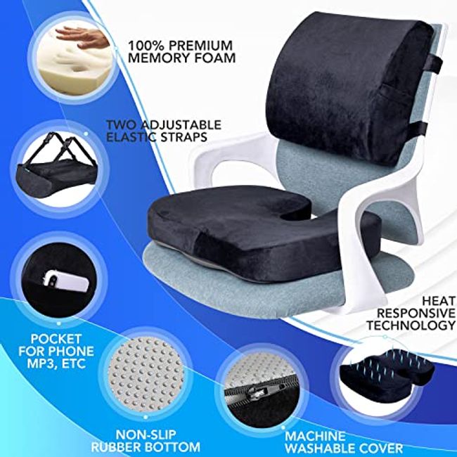Lumbar Support Pillow Car Seat Back Support Ergonomic Cushion Pain Relief US