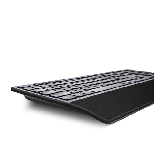 CITLLA Wireless Keyboard, Rechargeable Full Size Multi-Device Bluetooth Keyboard with Wrist Rest, 3-Level Backlit, for Computer, Laptop, Tablet, Smartphone, Office,（US Layout）