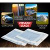 (4 Pack) 4' x 6' Clear Vinyl Tarp, 22 oz Vinyl
