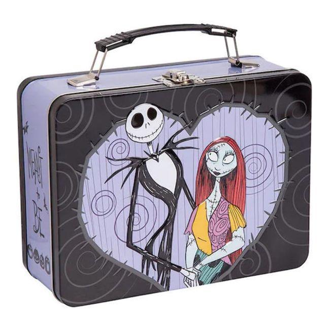 Vandor The Nightmare Before Christmas Jack and Sally Large Tin Tote, 3.5 x 7.5 x 9 Inches