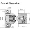 50 Pack 1-1/4" Overlay Soft Close 105° Compact Cabinet Hinges Kitchen Handware