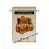 1996 earthmoving bulldozer  Engine tin sign top interior excavation