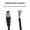 Eonvic Industrial M12 5 Pin Male Aviation Sensor Connector Electrical Sensor Cable
