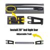 NORTHYUN 20’’Led Light Bar Hidden Bumper Mounting Brackets Compatible with 2003-2014 Dodge Ram 2500/3500