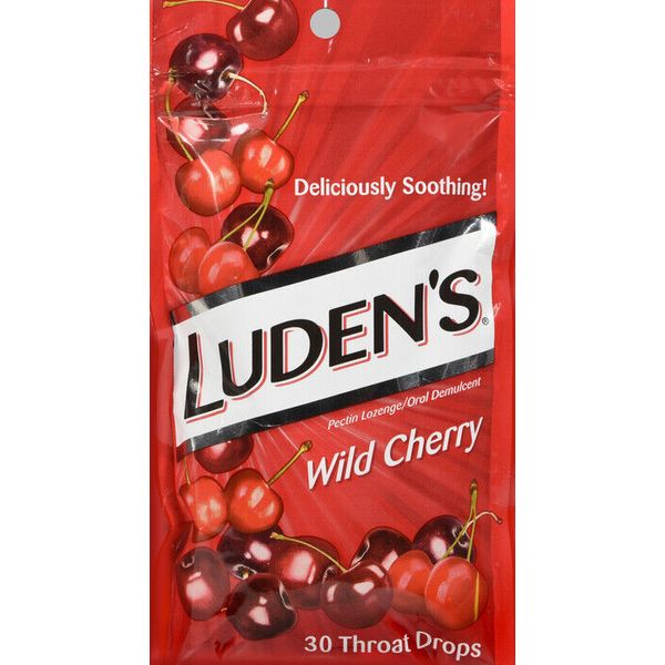 LUDENS BAG  WILD CHERRY DROPS 25CT  x3