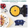 SNAILAR Mini Waffle Maker, 550W Waffle Iron, Ready Indicator Light, Non Stick Coating, Cool Touch Handle, Compact Size, Blue