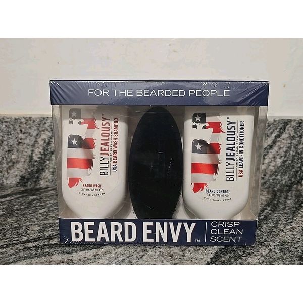 Beard Envy USA Edition 3 Piece Set - Billy Jealousy - NEW SEALED